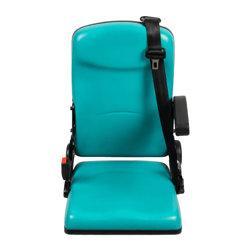 Ensemble de siège d'escorte pliable monté latéralement dans le compartiment d'ambulance