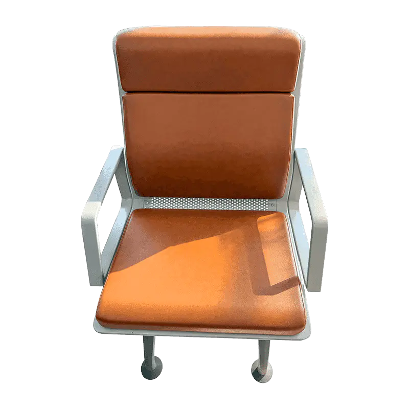 Chaise d'attente moderne à poutres commerciales avec dossier perforé
