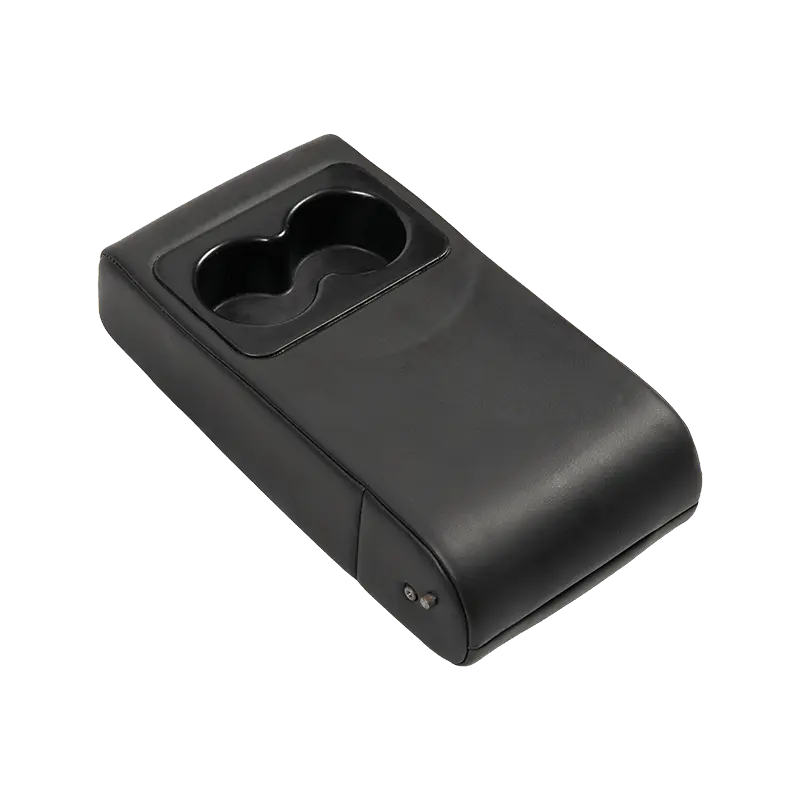 Ensemble d'accoudoir en mousse de peau intégrale en PU moulé pour automobile avec insert renforcé